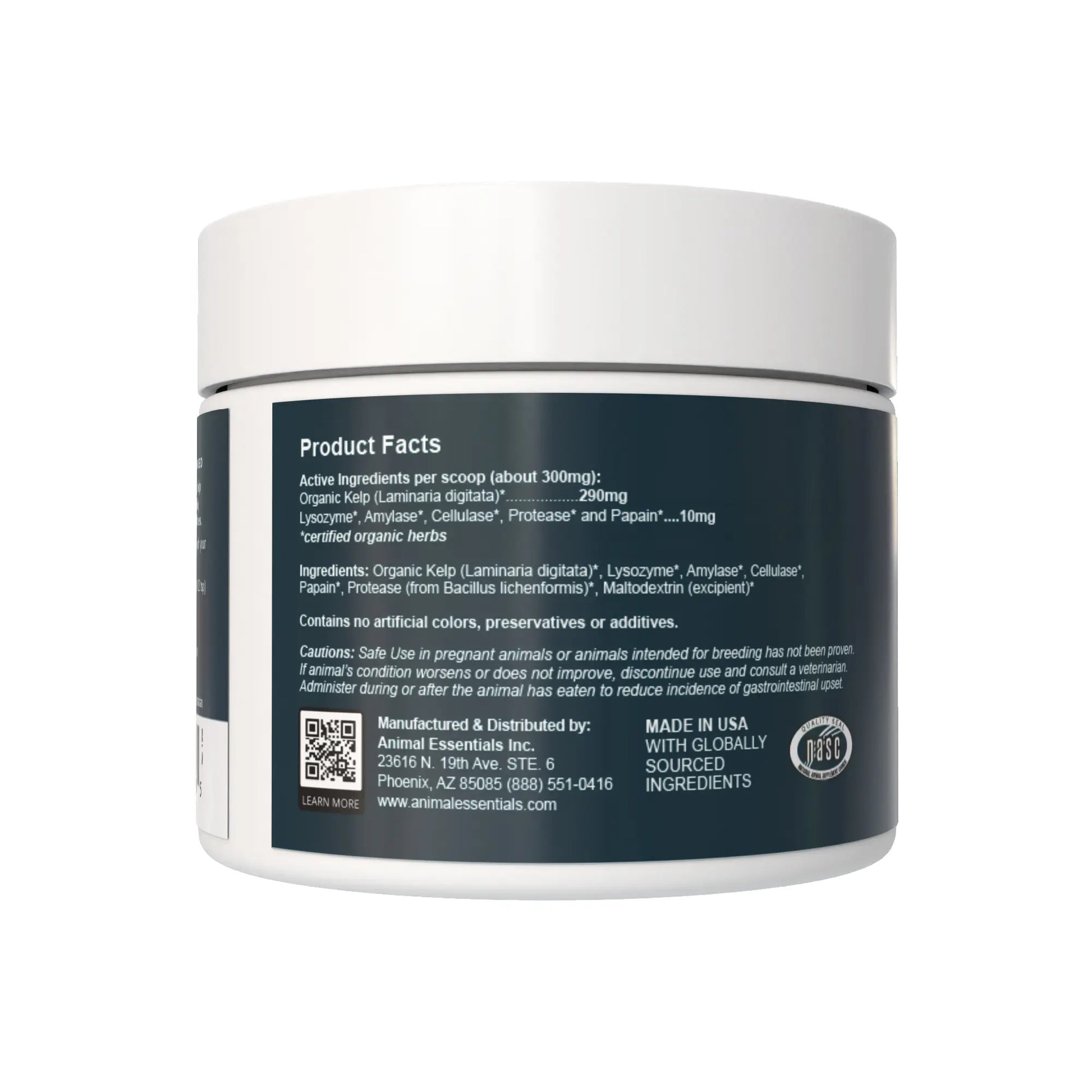 Sea-Dent Anti-Plaque Dental Powder for Dogs and Cats - Organic Kelp and Plant Enzymes for Oral Health Support