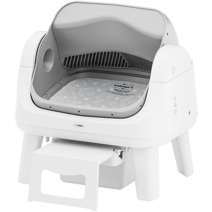 Petpivot Autoscooper 12 Lite Open-Top Automatic Self-Cleaning Cat Litter Box with Easy-Entry Front Step and Triple Safety Protection