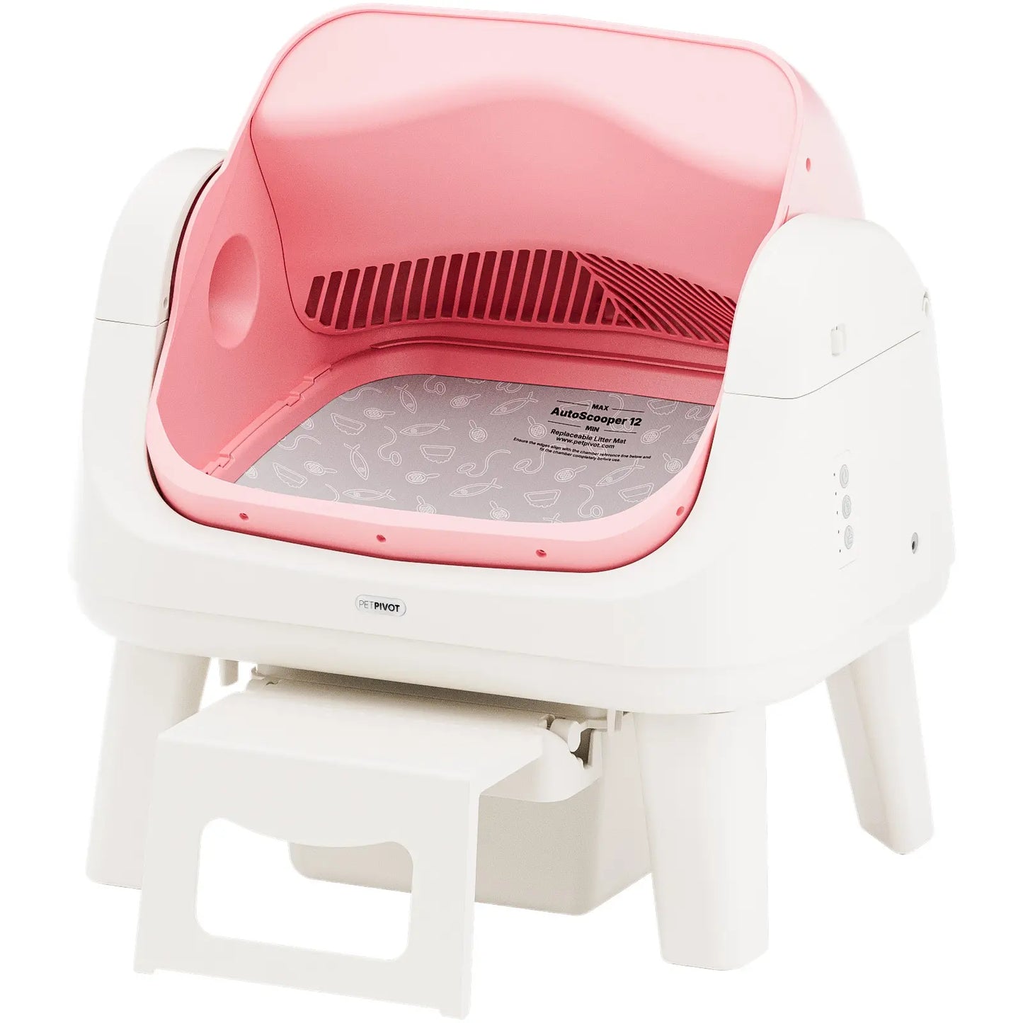 Petpivot Autoscooper 12 Lite Open-Top Automatic Self-Cleaning Cat Litter Box with Easy-Entry Front Step and Triple Safety Protection