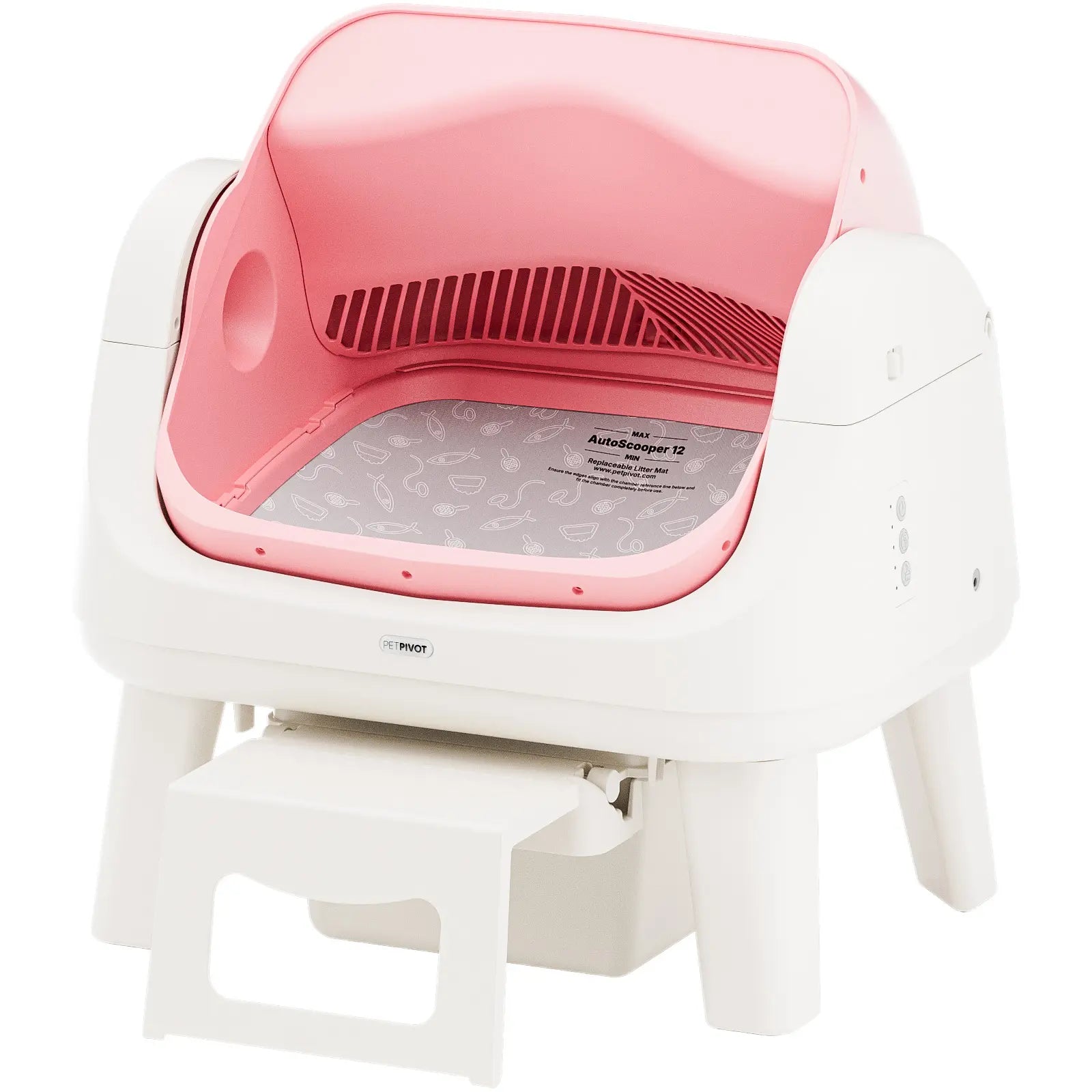 Petpivot Autoscooper 12 Lite Open-Top Automatic Self-Cleaning Cat Litter Box with Easy-Entry Front Step and Triple Safety Protection