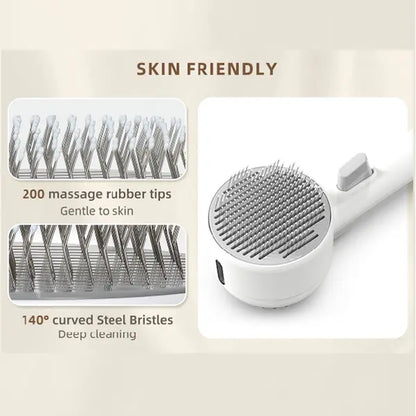 Fresh Fur 2-in-1 Pet Steam Shower Brush and Spray Comb for Cats and Dogs - Deshedding and Grooming Tool