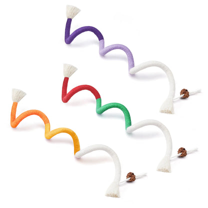Potaroma 3-Pack Cat Chew Ropes - Dental Care Toys for Indoor Kittens, Promotes Oral Health and Encourages Exercise