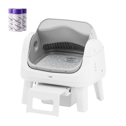 Petpivot Autoscooper 12 Lite Open-Top Automatic Self-Cleaning Cat Litter Box with Easy-Entry Front Step and Triple Safety Protection
